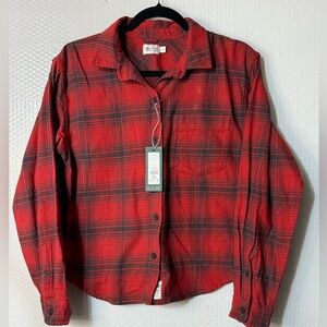 Alpine Design Women's Hike Midweight Flannel (Red Bison Plaid) - NWT Small